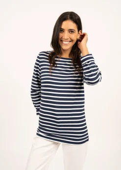 Saint James Sailor Striped Shirts*Minquiers unisex striped sailor shirt Marine/neige
