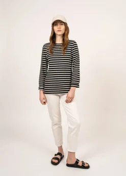 Saint James Sailor Striped Shirts*Minquiers unisex striped sailor shirt Noir/ecru