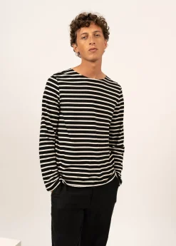 Saint James Sailor Striped Shirts*Minquiers unisex striped sailor shirt Noir/ecru