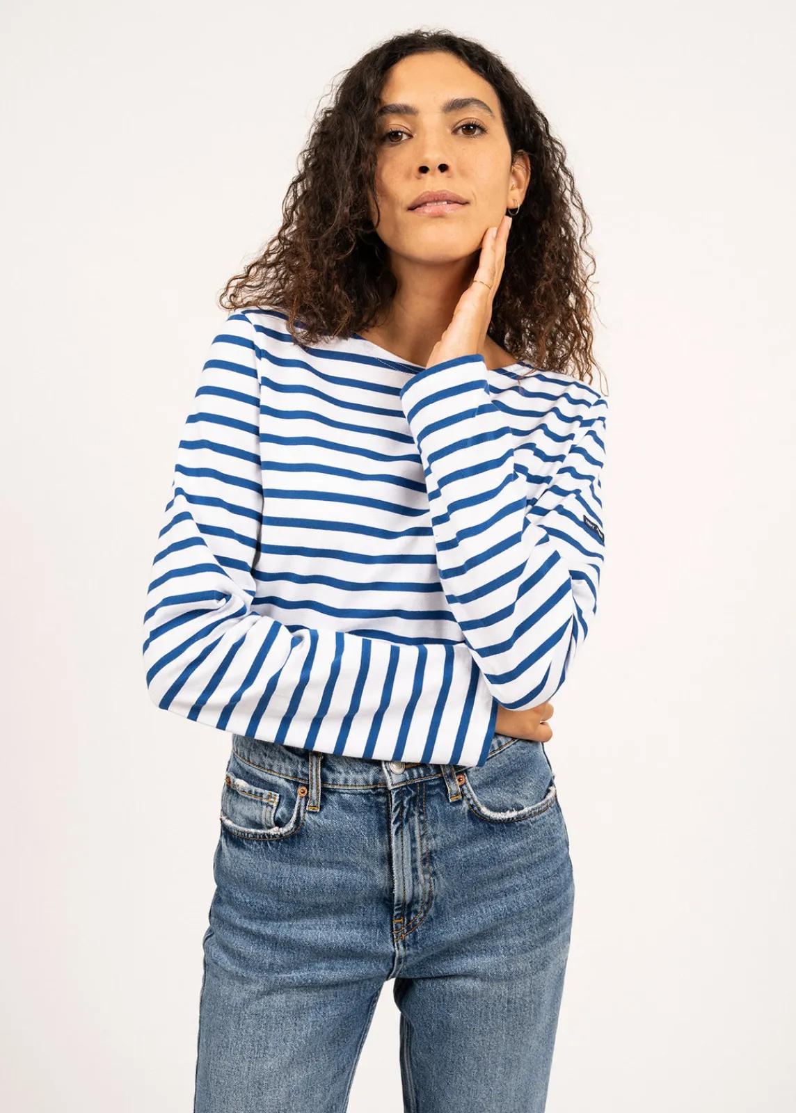 Saint James Sailor Striped Shirts*Minquiers unisex striped sailor shirt Neige/gitane