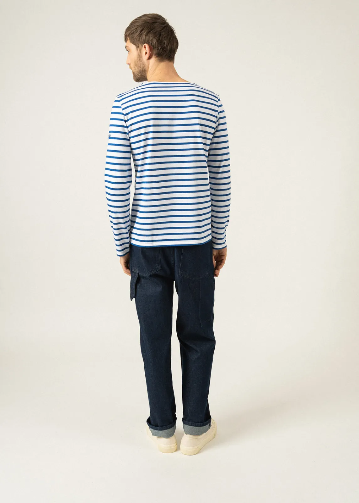 Saint James Sailor Striped Shirts*Minquiers unisex striped sailor shirt Neige/gitane