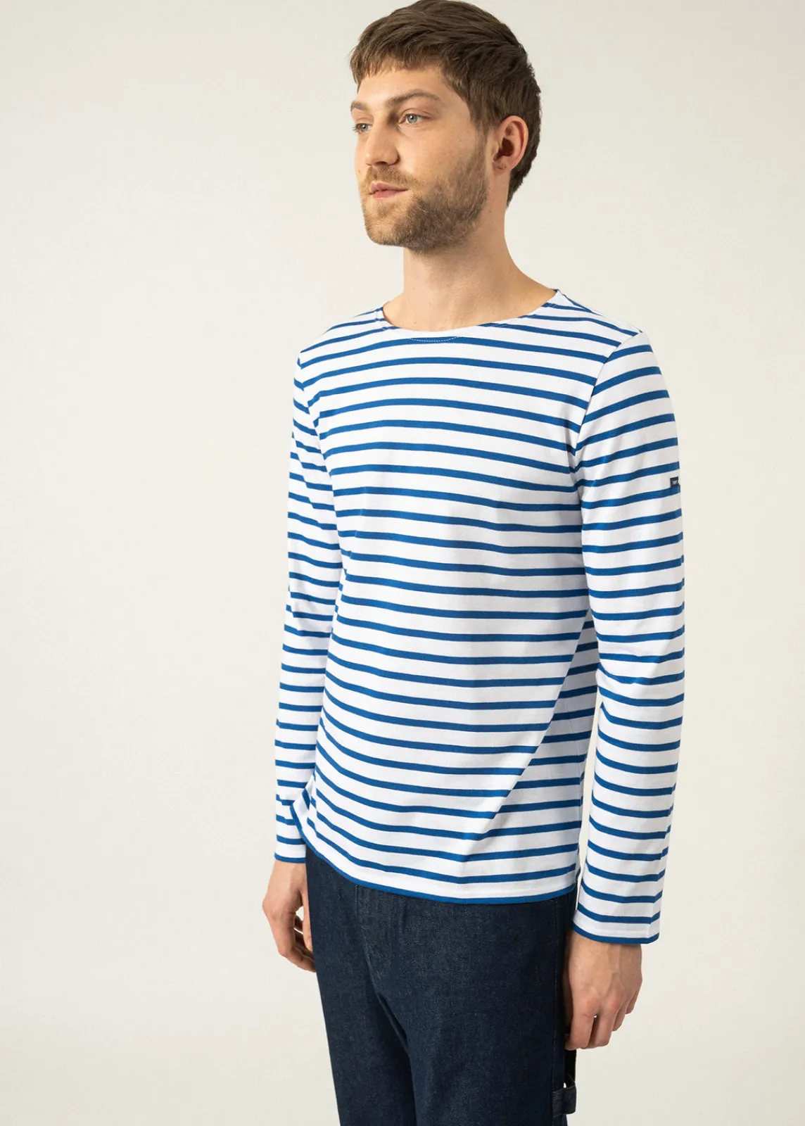 Saint James Sailor Striped Shirts*Minquiers unisex striped sailor shirt Neige/gitane