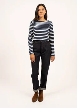 Saint James Sailor Striped Shirts*Minquilock iconic sailor striped shirt Marine/ecru