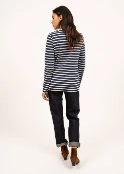 Saint James Sailor Striped Shirts*Minquilock iconic sailor striped shirt Marine/ecru