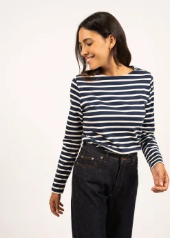 Saint James Sailor Striped Shirts*Minquilock iconic sailor striped shirt Marine/ecru
