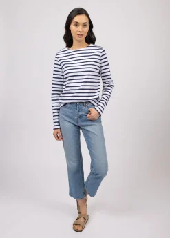Saint James Sailor Striped Shirts|Sailor Striped Shirts*Minquilock iconic sailor striped shirt Neige/marine