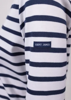 Saint James Sailor Striped Shirts|Sailor Striped Shirts*Minquilock iconic sailor striped shirt Neige/marine