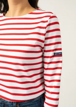 Saint James Sailor Striped Shirts*Minquilock iconic sailor striped shirt Neige/tulipe