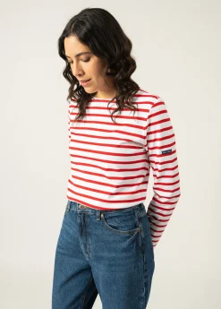 Saint James Sailor Striped Shirts|Sailor Striped Shirts*Minquilock iconic sailor striped shirt Neige/tulipe
