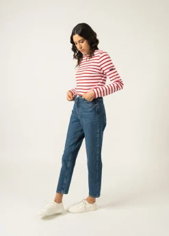 Saint James Sailor Striped Shirts|Sailor Striped Shirts*Minquilock iconic sailor striped shirt Neige/tulipe