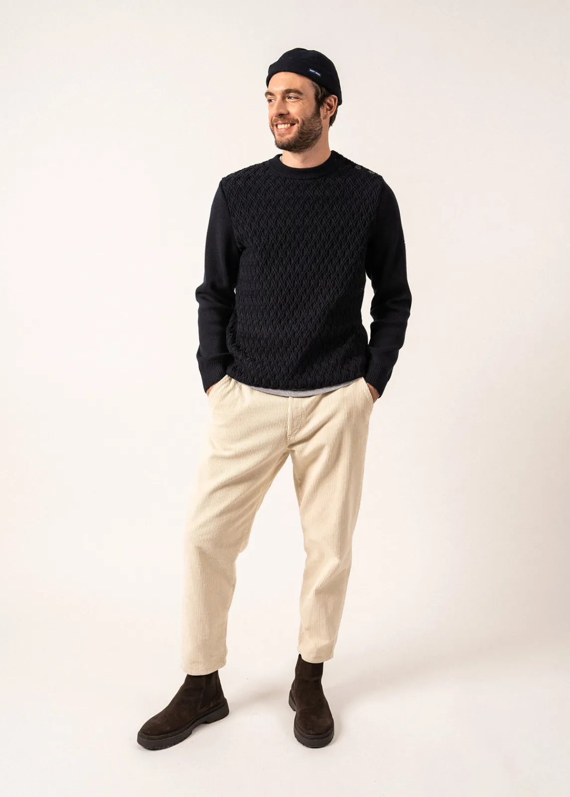 Saint James Sailor Jumpers|Sailor Jumpers*Moirans Wool Sailor Jumper Navy