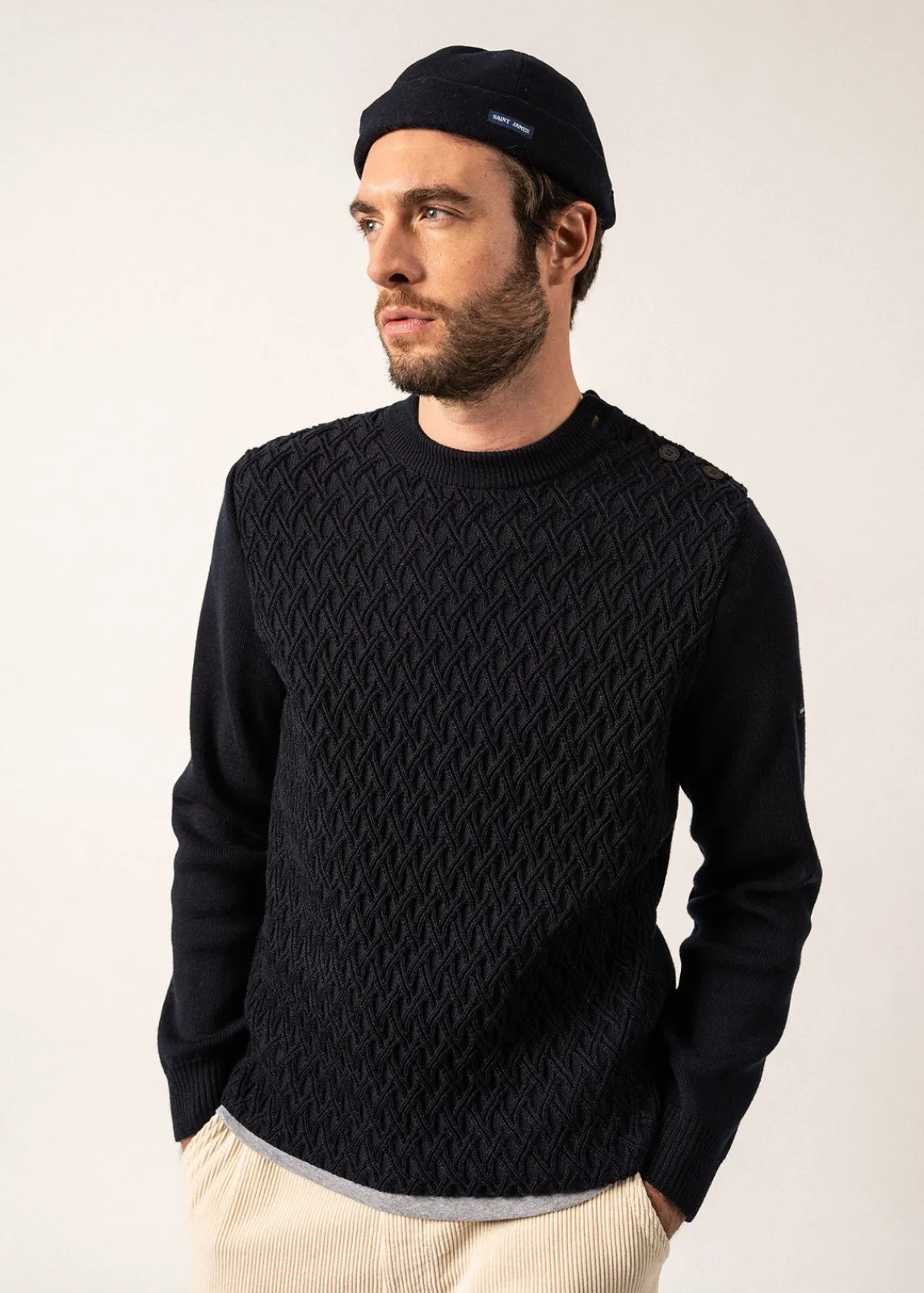 Saint James Sailor Jumpers|Sailor Jumpers*Moirans Wool Sailor Jumper Navy