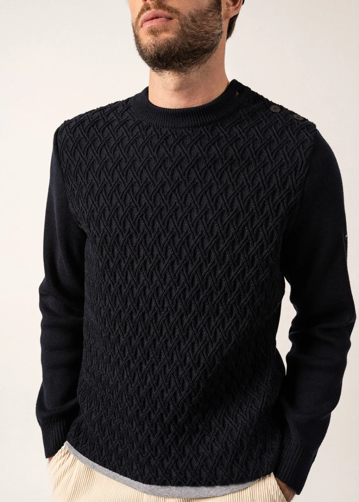 Saint James Sailor Jumpers|Sailor Jumpers*Moirans Wool Sailor Jumper Navy