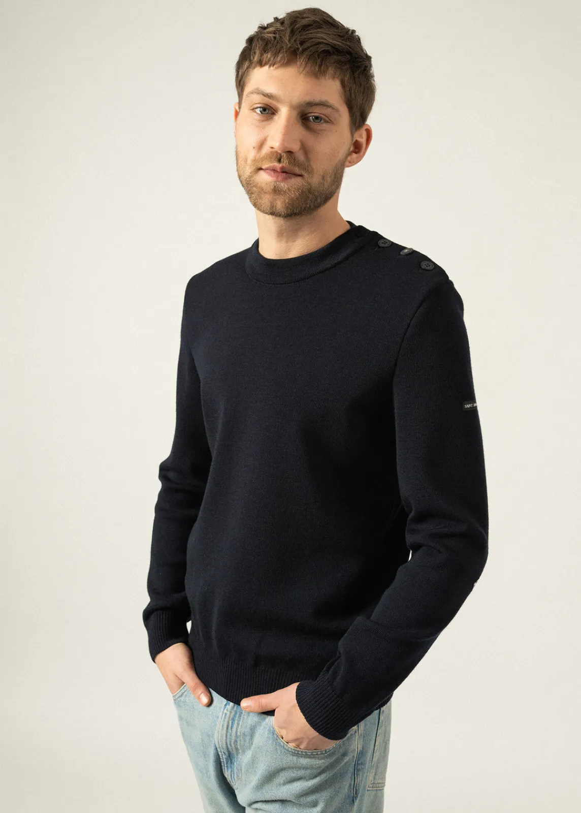 Saint James Sailor Jumpers|Sailor Jumpers*Mondiovision Eiffel sailor jumper Navy/ecume