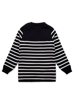 Saint James Sailor Jumpers*Moussaillon striped sailor jumper for babies Navy/ecume