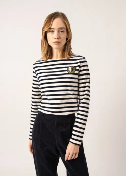 Saint James Sailor Striped Shirts*Méridame Campus Breton Shirt Ecume/marine