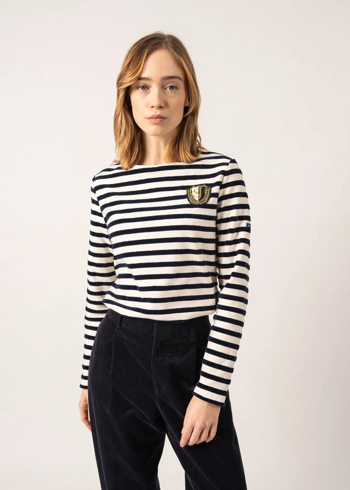Saint James Sailor Striped Shirts*Méridame Campus Breton Shirt Ecume/marine