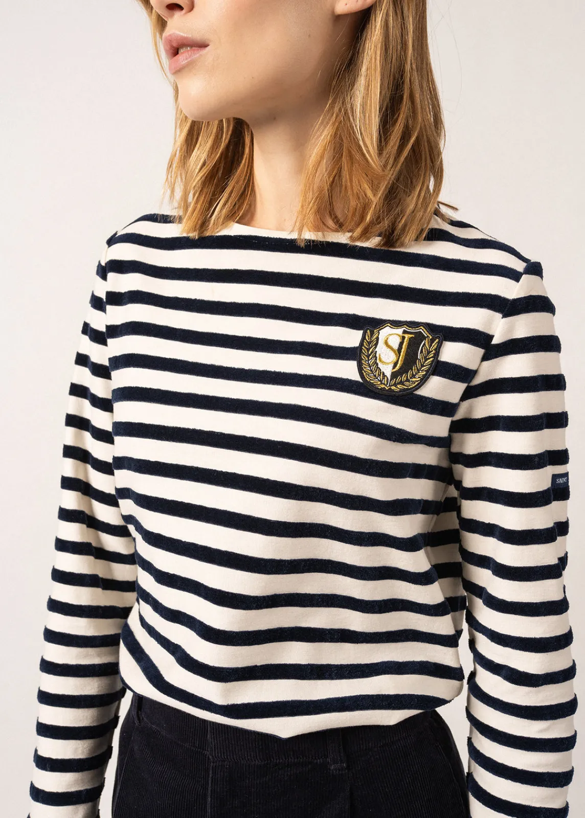 Saint James Sailor Striped Shirts*Méridame Campus Breton Shirt Ecume/marine