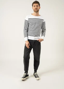 Saint James Sailor Striped Shirts|Sailor Striped Shirts*Naval authentic striped sailor shirt Neige/noir