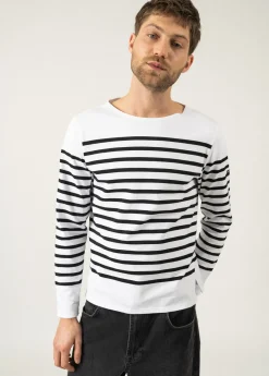 Saint James Sailor Striped Shirts|Sailor Striped Shirts*Naval authentic striped sailor shirt Neige/noir