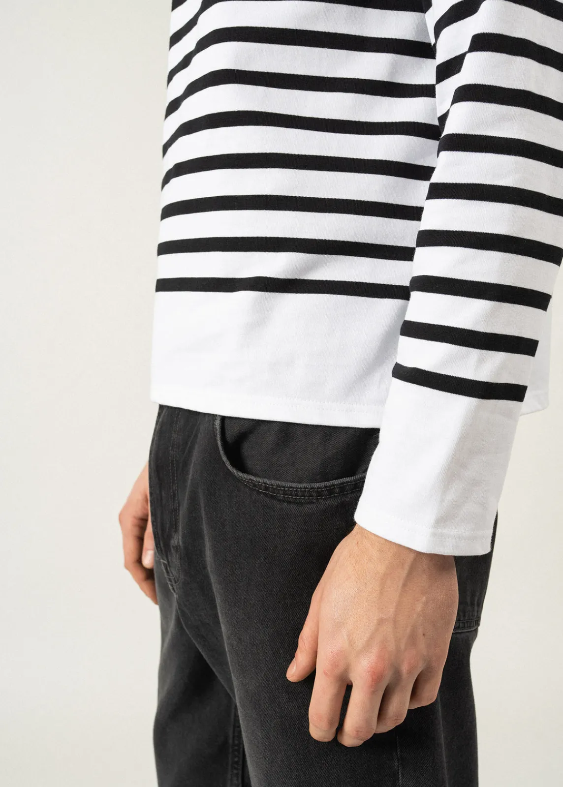 Saint James Sailor Striped Shirts*Naval authentic striped sailor shirt Neige/noir