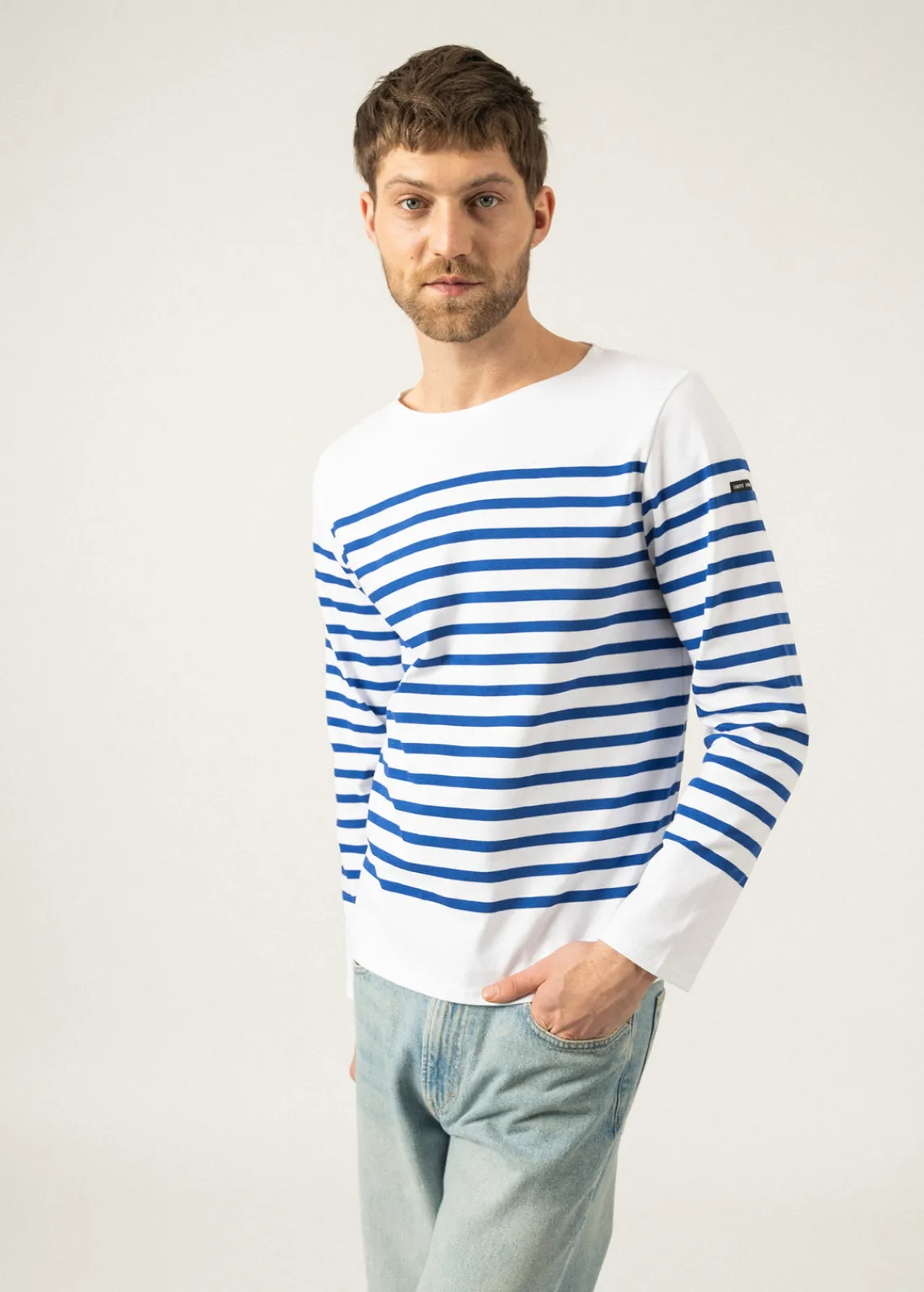Saint James Sailor Striped Shirts|Sailor Striped Shirts*Naval authentic striped sailor shirt Neige/gitane