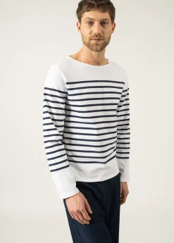 Saint James Sailor Striped Shirts*Naval authentic striped sailor shirt Neige/marine