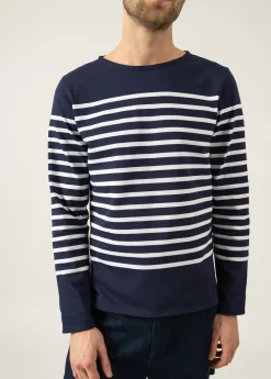 Saint James Sailor Striped Shirts|Sailor Striped Shirts*Naval authentic striped sailor shirt Marine/neige