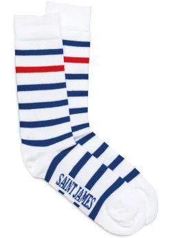 Saint James Shoes & Socks*Naval striped socks Blanc/gitane/tulipe