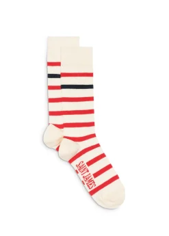 Saint James Shoes & Socks*Naval striped socks Ecume/tulipe/marine