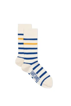 Saint James Shoes & Socks*Naval striped socks Ecume/gitane/ambre