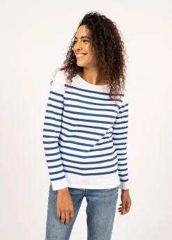 Saint James Sailor Striped Shirts*Naval woman authentic striped sailor shirt Neige/gitane