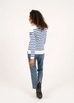 Saint James Sailor Striped Shirts*Naval woman authentic striped sailor shirt Neige/gitane