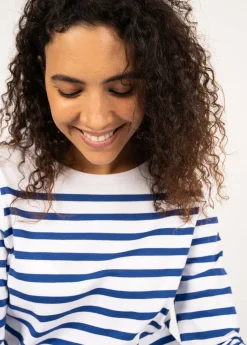 Saint James Sailor Striped Shirts*Naval woman authentic striped sailor shirt Neige/gitane