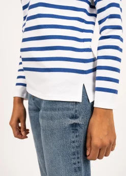 Saint James Sailor Striped Shirts*Naval woman authentic striped sailor shirt Neige/gitane