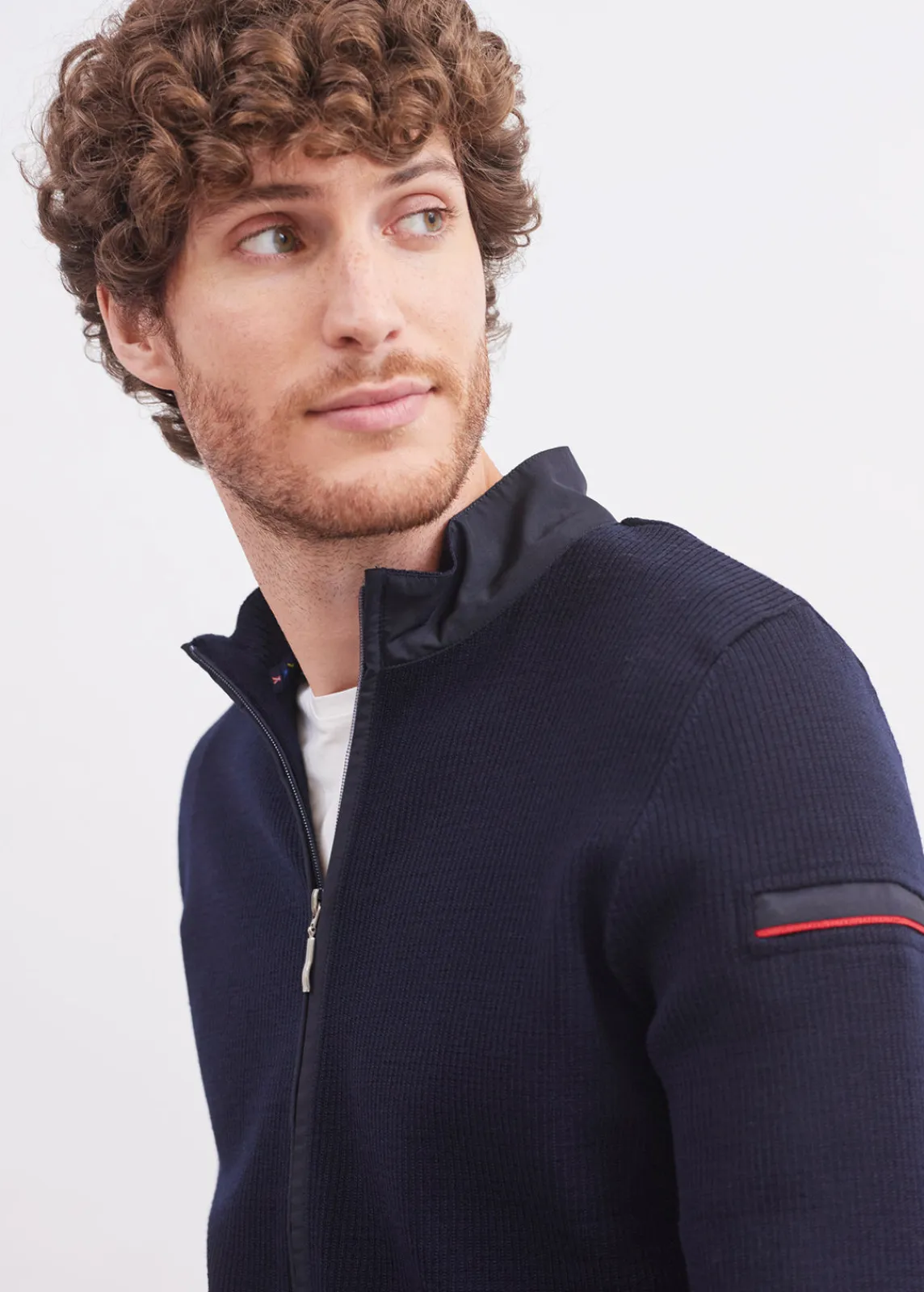 Saint James Jumpers & Cardigans*Navigateur zipped cardigan Navy