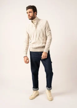 Saint James Jumpers & Cardigans*Neuchatel Structured Knit Jumper Grisclairchine