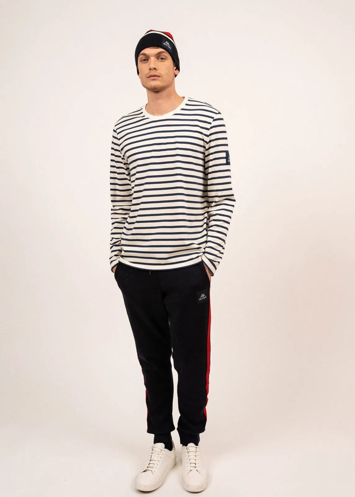 Saint James Sailor Striped Shirts|Sailor Striped Shirts*Normands cotton sailor striped shirt Ecru/marine