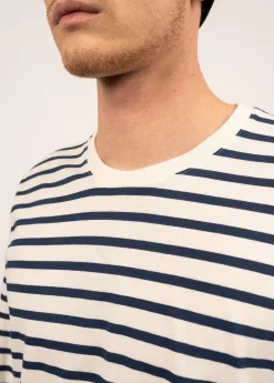 Saint James Sailor Striped Shirts|Sailor Striped Shirts*Normands cotton sailor striped shirt Ecru/marine