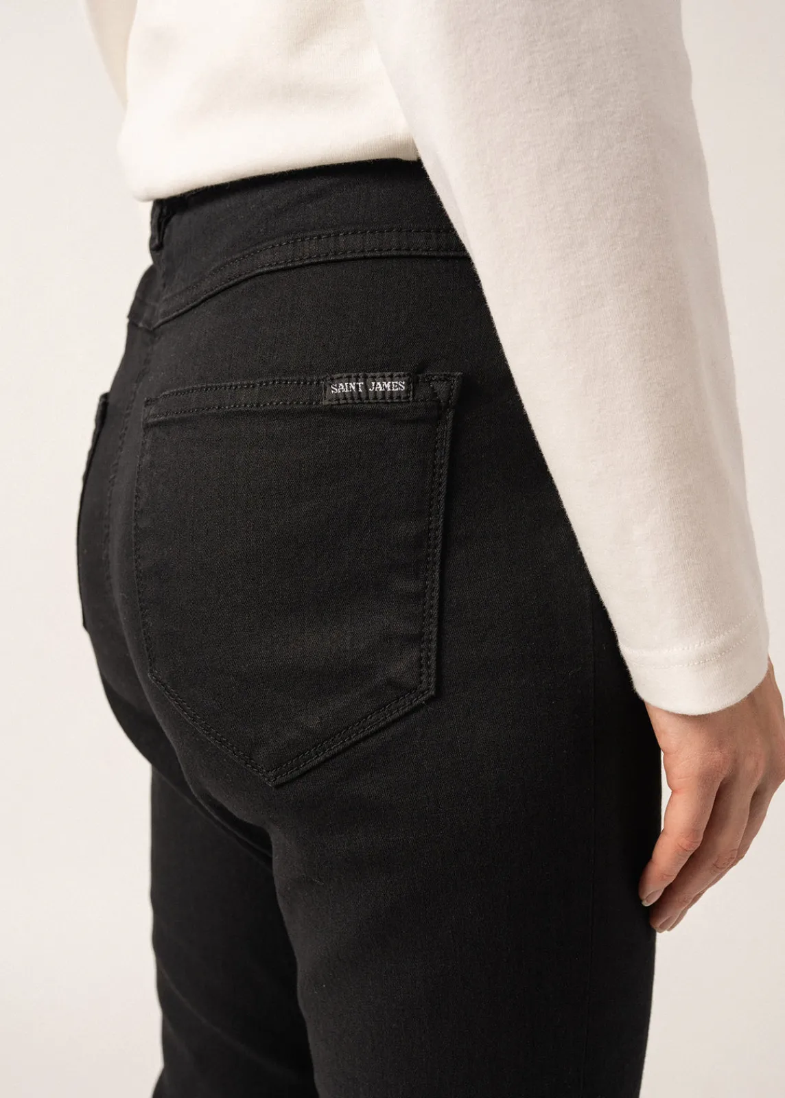 Saint James Trousers & Shorts*Olivia Cotton Jegging Noir