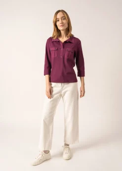Saint James Tops & Polos*Oléron polo shirt Prune