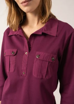 Saint James Tops & Polos*Oléron polo shirt Prune
