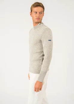Saint James Sailor Jumpers|Sailor Jumpers*Paris plain sailor jumper Grisclair/ecru