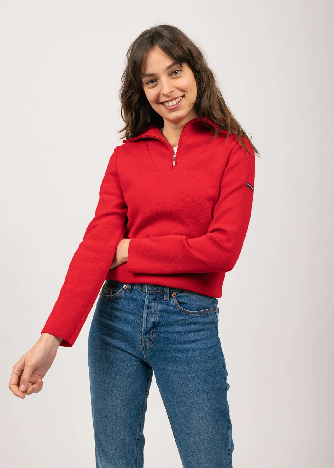 Saint James Jumpers, Cardigans, Jackets*Passerelle trucker jumper Tulipe