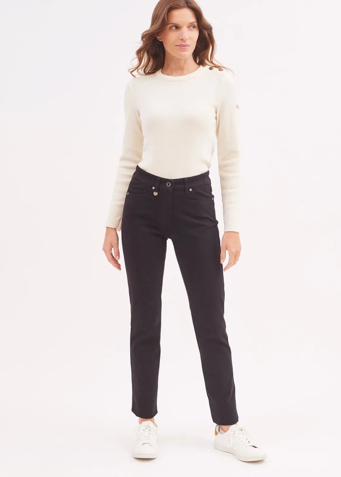 Saint James Trousers & Shorts*Patricia straight jeans Noir