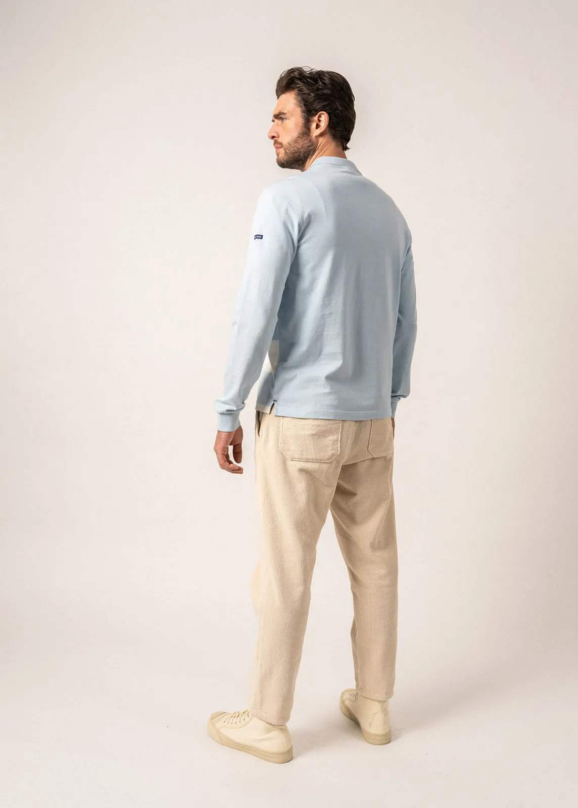 Saint James Polos & T-shirts*Pierrot Rugby-style Striped Polo Shirt Ciel/ecume