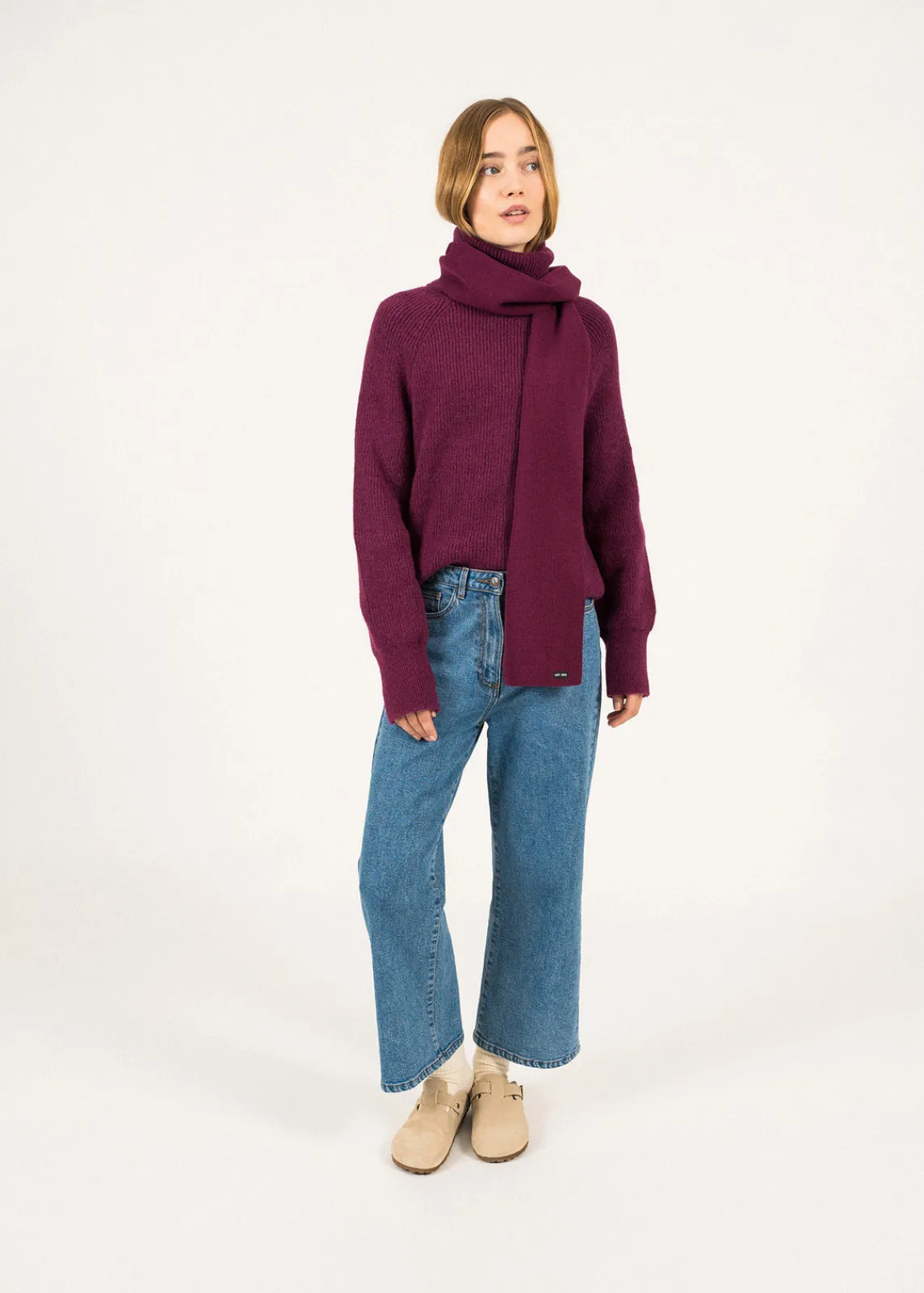 Saint James Scarves*Plain scarf Prune