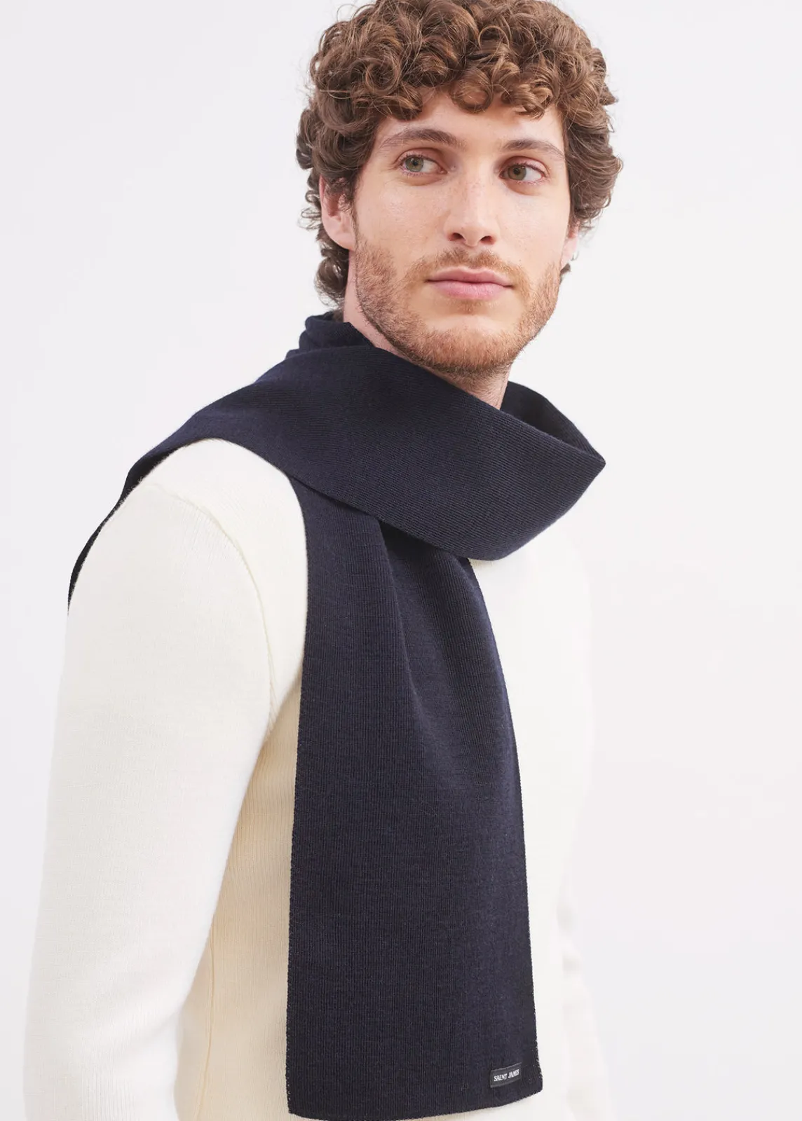 Saint James Scarves*Plain scarf Navy