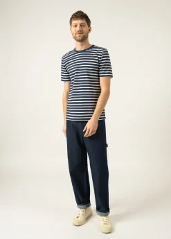 Saint James Sailor Striped Shirts|Sailor Striped Shirts*Plouider striped t-shirt Marine/ecru