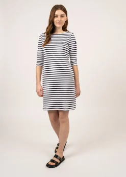 Saint James Dresses & Skirts*Propriano anti-UV striped dress Neige/navy